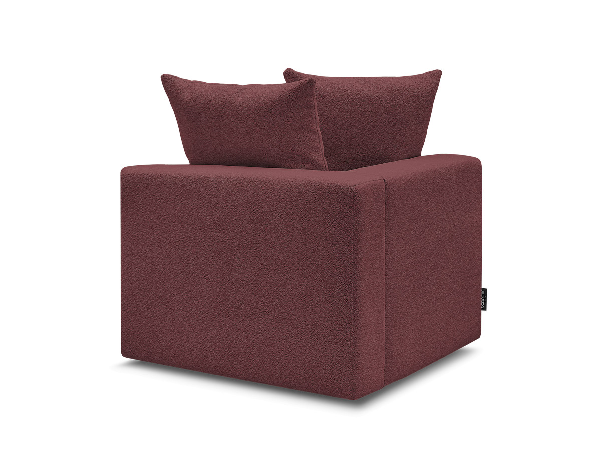 Bobochic Voltaire Eckmodul Melange-Stoff Rot Ecke links