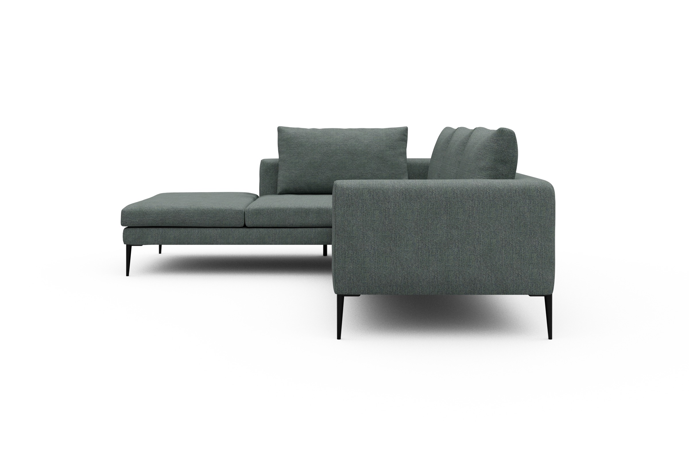 Ecksofa Paul Relax-Ecke links mit 2-Sitzer Carreno-Ice-Blue