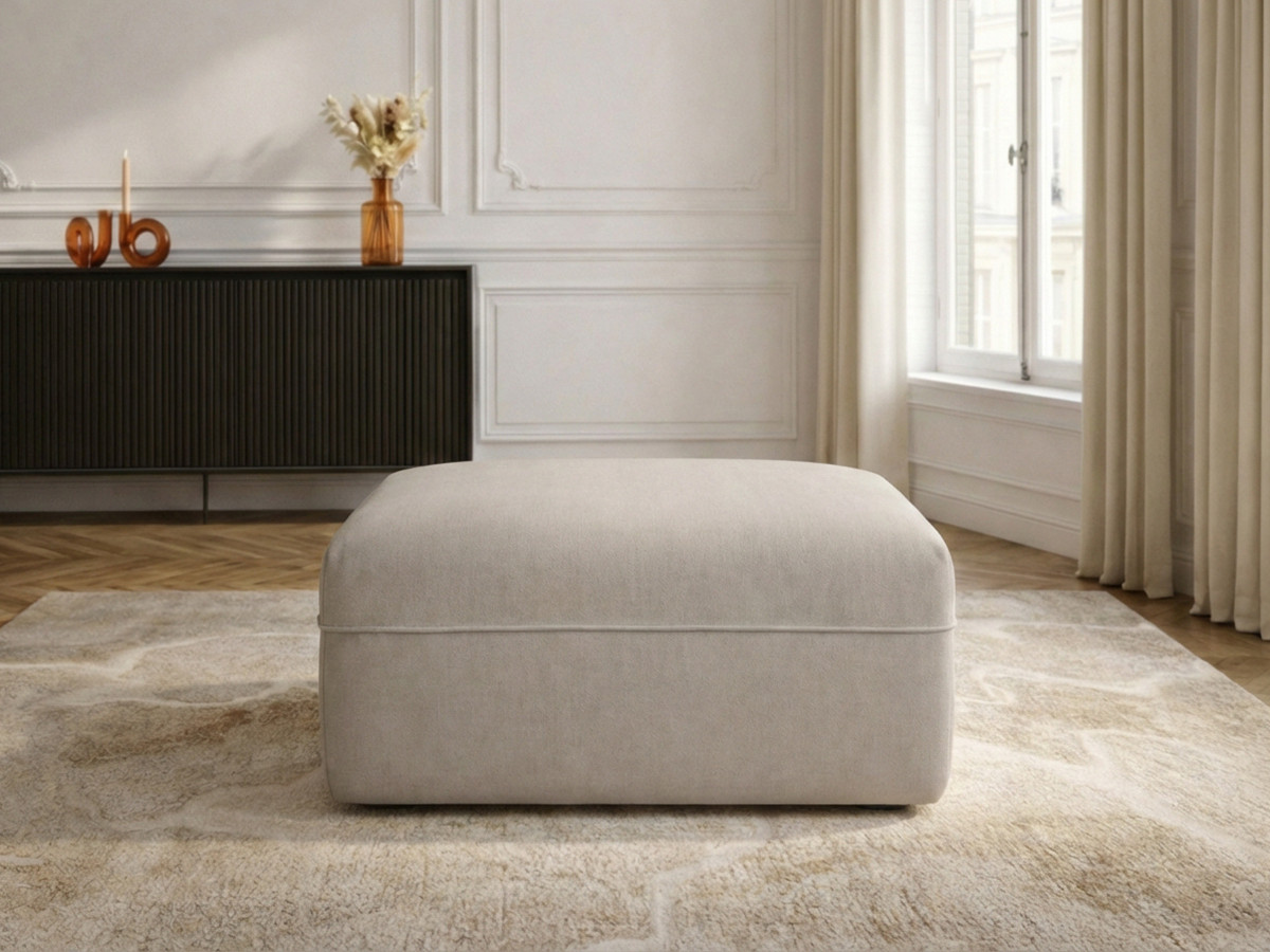 Bobochic Luigi Pouf Strukturstoff Beige