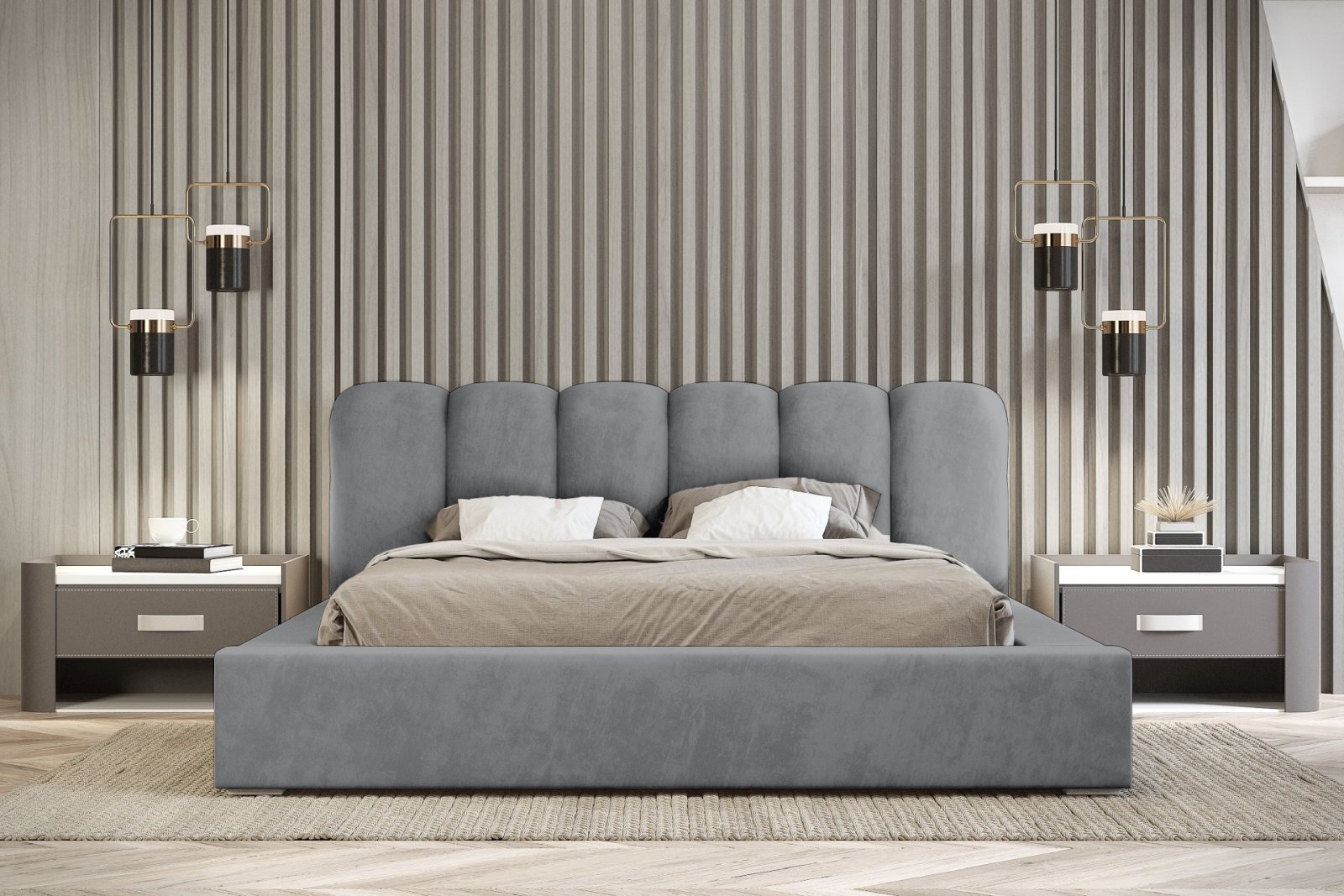 Polsterbett Tavio-New Chenille 160x200 mit Holzrahmen Ditra-New 16