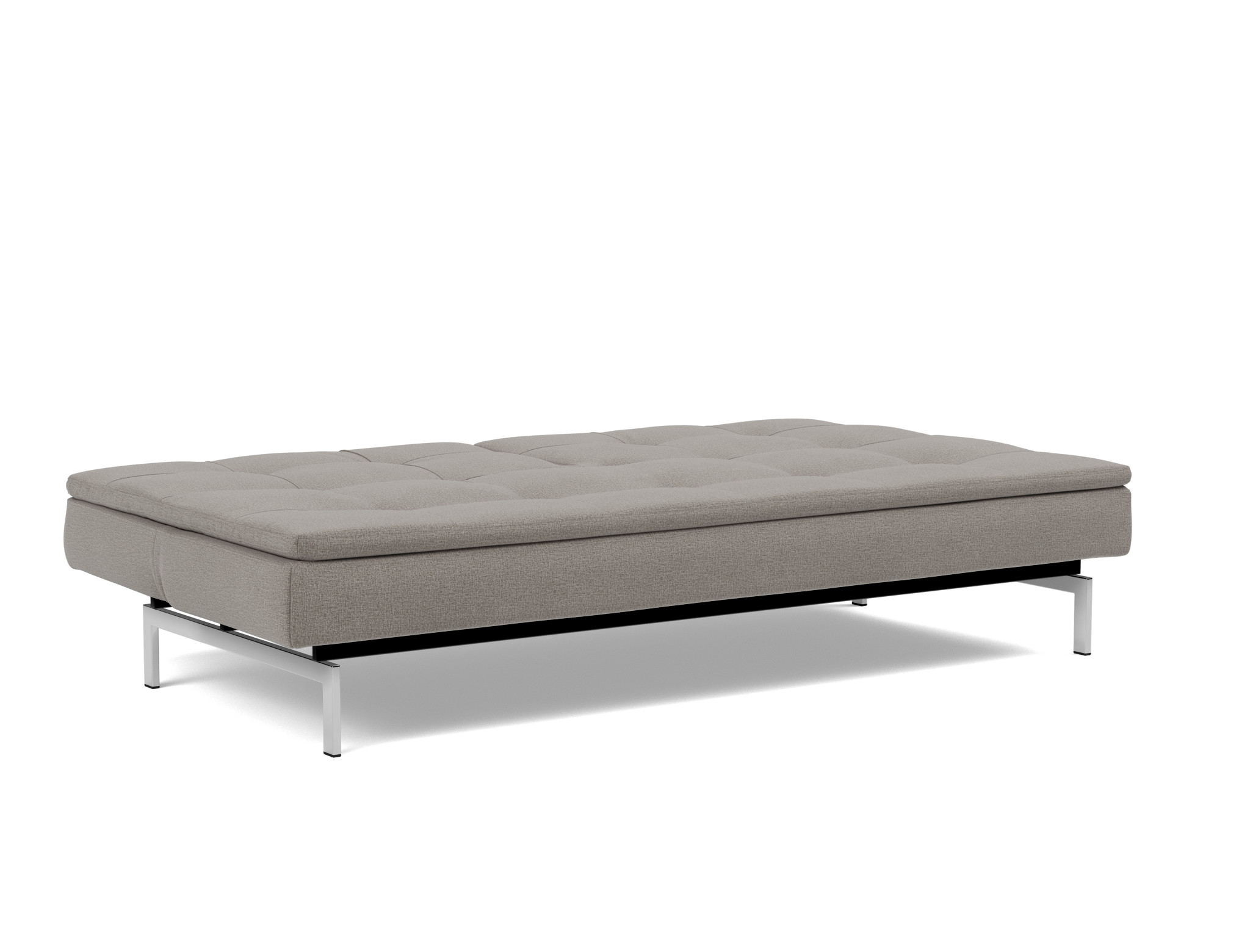 Schlafsofa Dublexo Flachgewebe Mixed Dance 521-Grey Beine Chrom