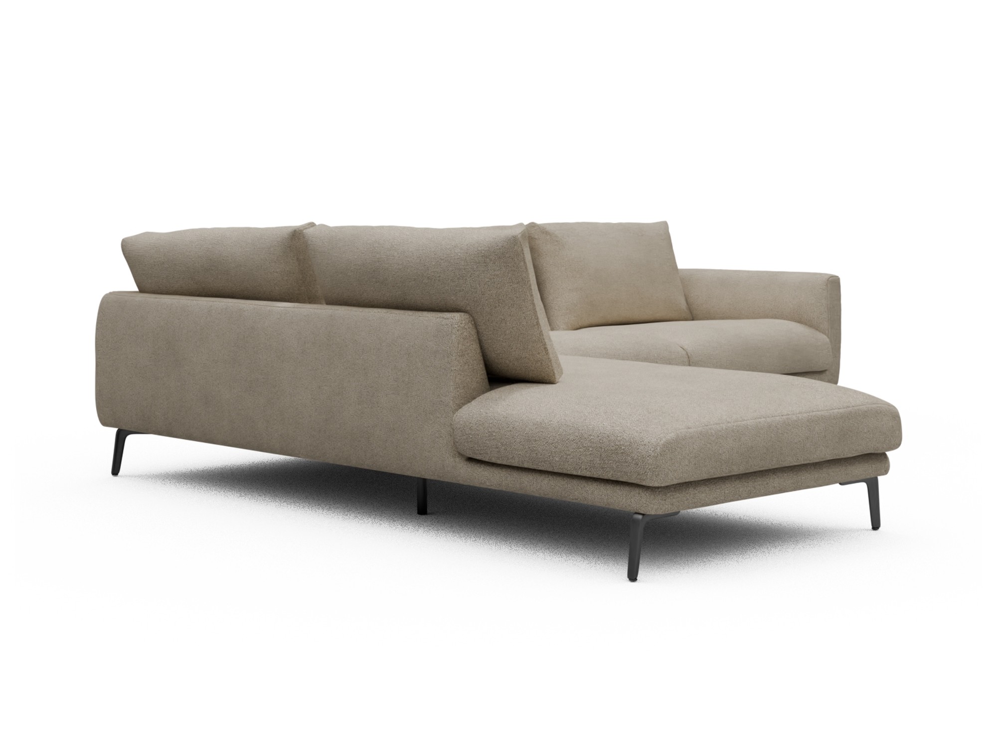 Skandi Home Ecksofa Karl Relax-Ecke links mit 2,5-Sitzer Boucle-Belge moebelfaktor