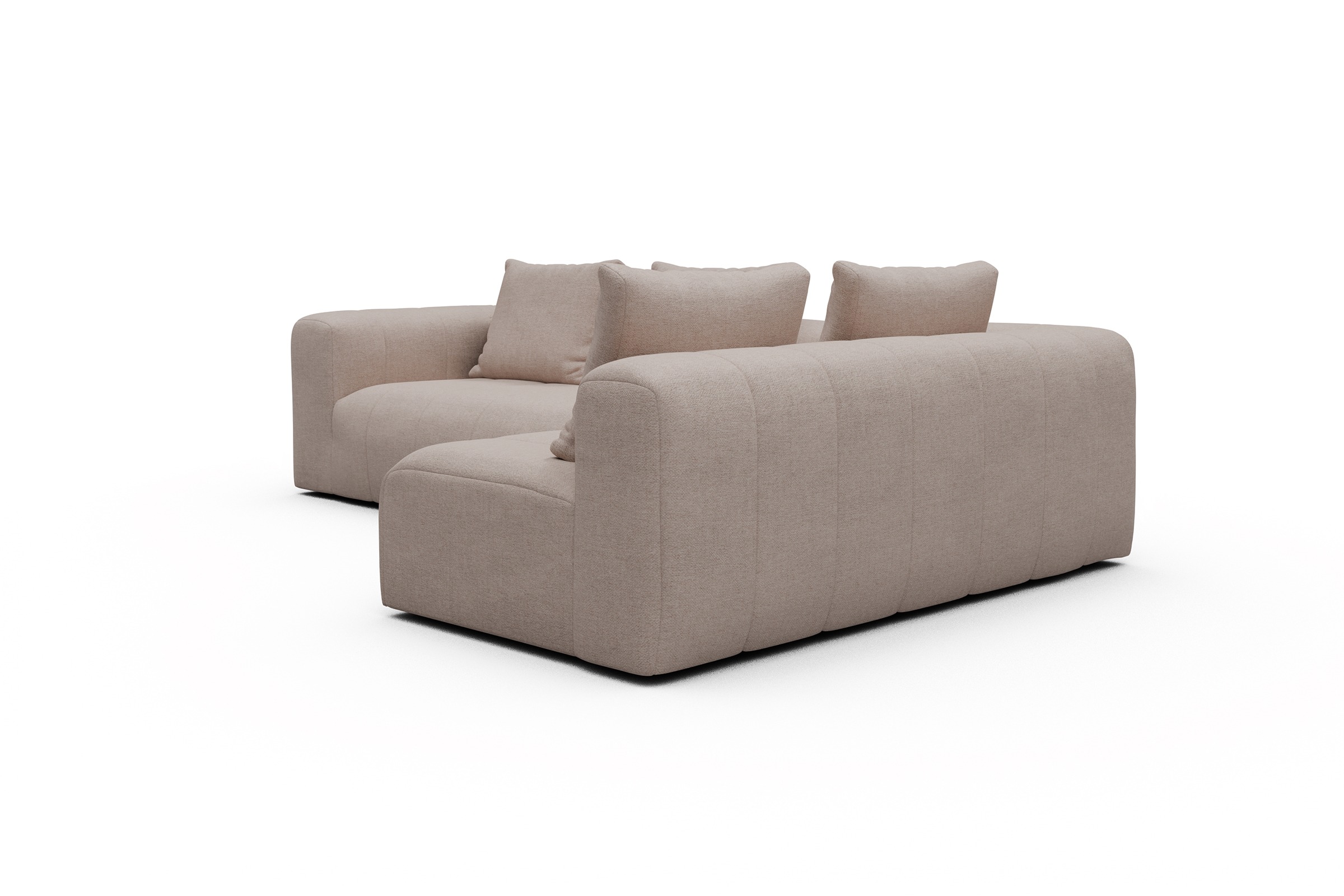 Ecksofa Hugo 2x 2,5-Sitzer Armlehne links Weda-Sand