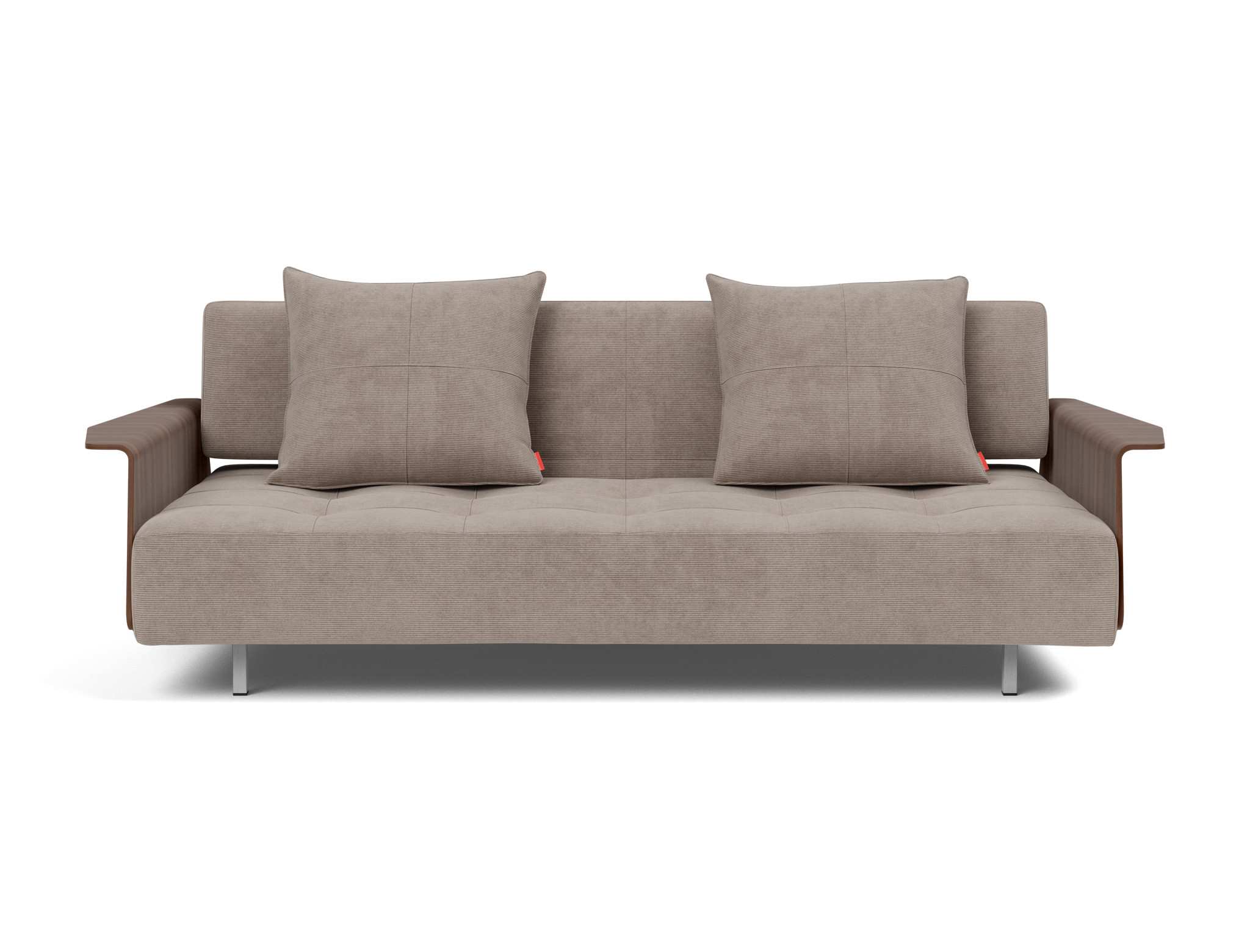 Schlafsofa Long Horn D.E.L. mit Armlehnen Kord Cordufine 318-Beige