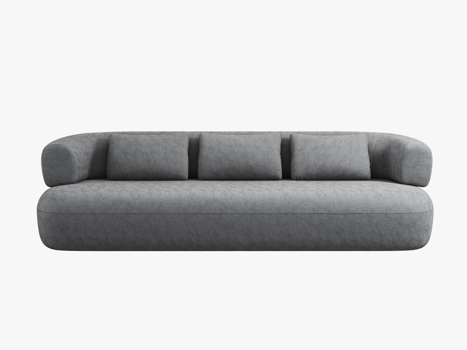 Micadoni Sofa Jenny 4-Sitzer Chenille Perfect Harmony Dunkelgrau