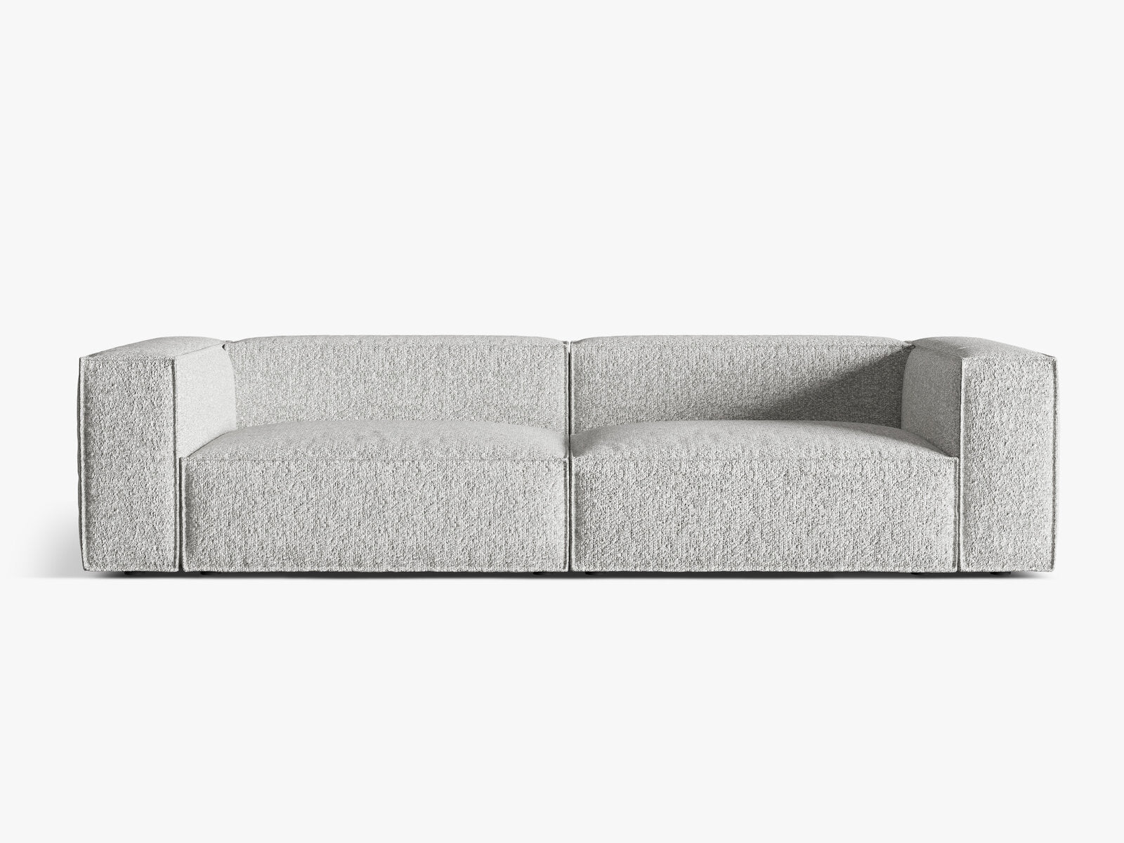 Micadoni Sofa Nuria 5-Sitzer Boucle Silber