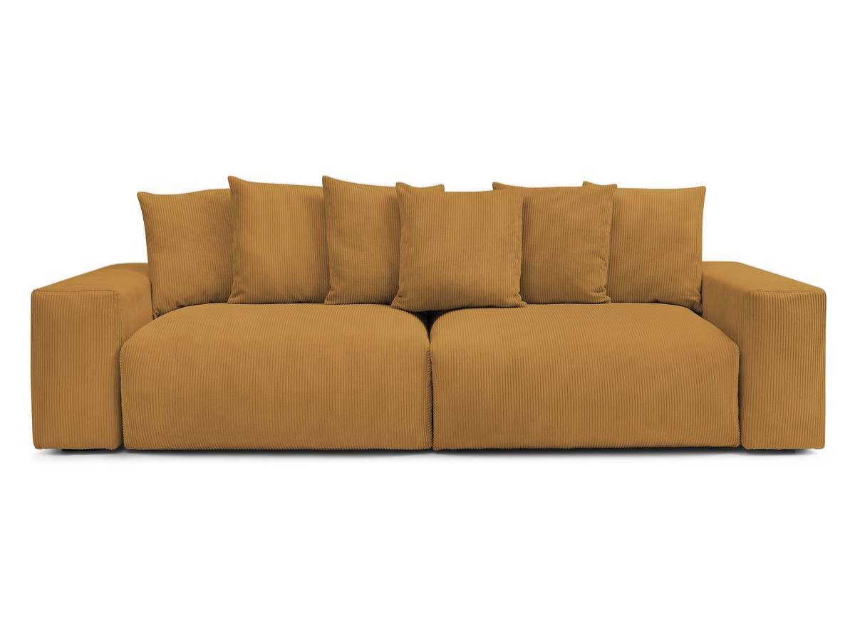 Bobochic Voltaire Sofa 4-Sitzer 320 × 124 cm Cordsamt Gelb
