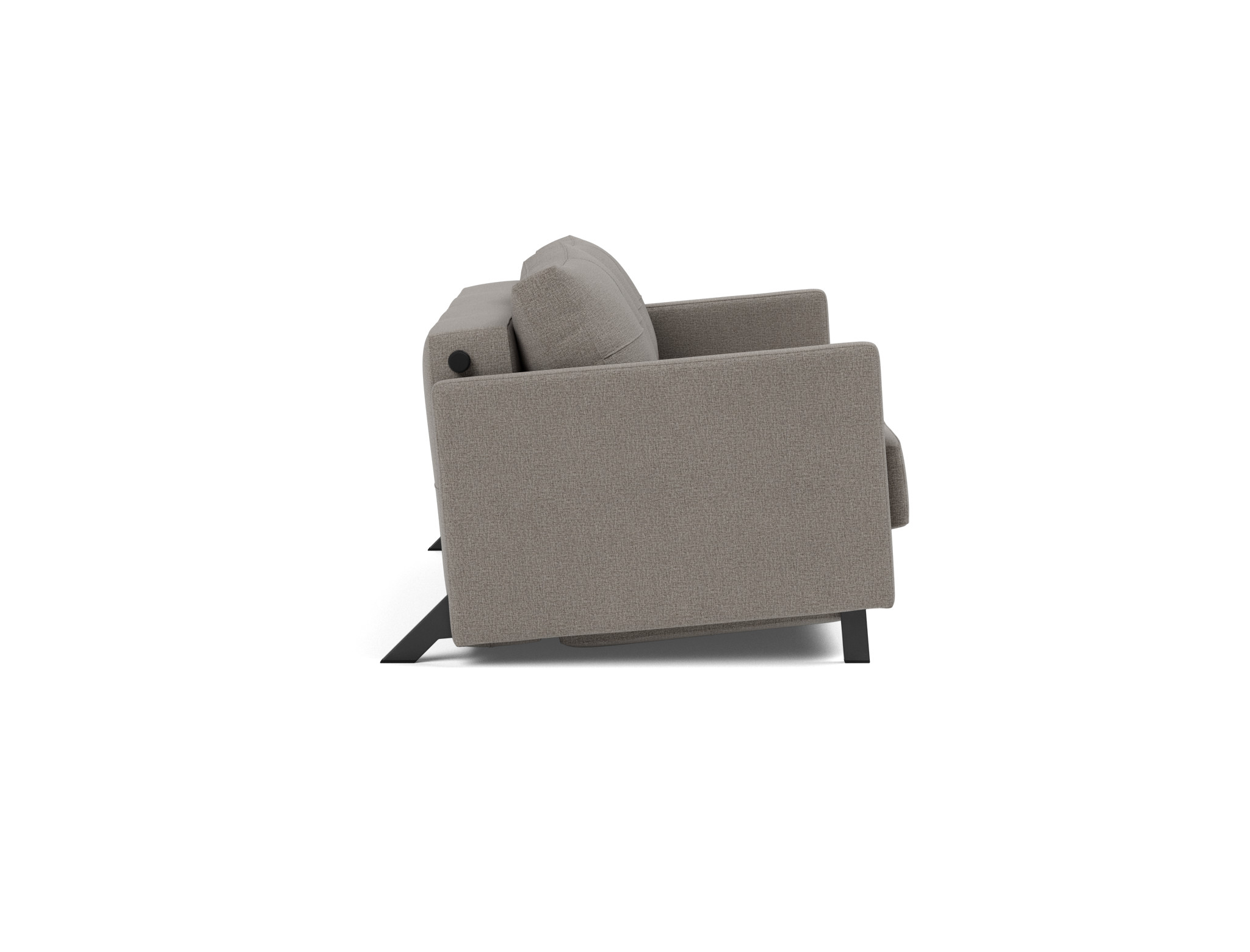 Schlafsofa Cubed mit Armlehnen 140 Flachgewebe Mixed Dance 521-Grey