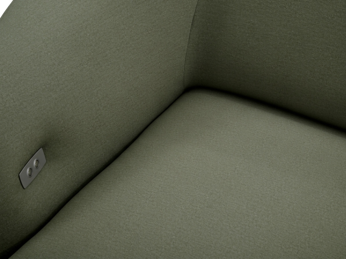 Bobochic Halo Ecksofa mit Schlaffunktion Stoff Grün Ecke rechts