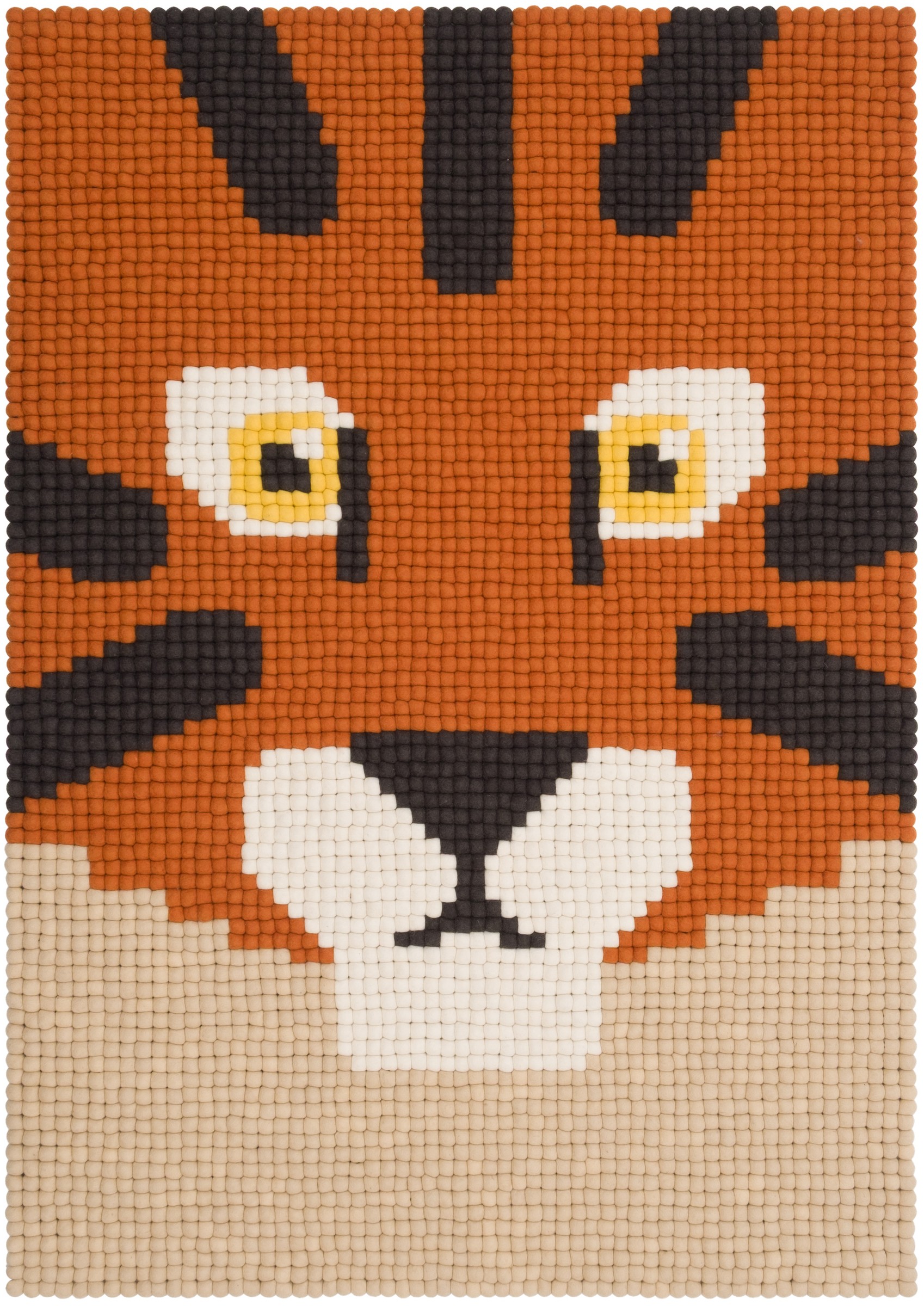 myfelt Shira Filzkugelteppich Orange