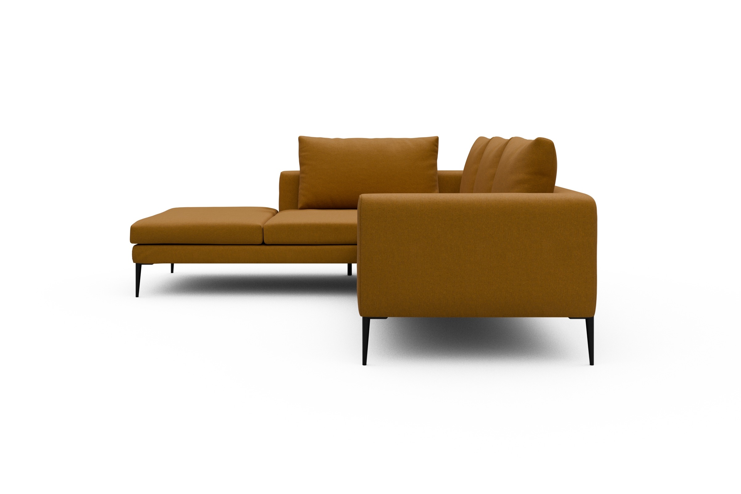 Ecksofa Paul Relax-Ecke links mit 2-Sitzer Satya-Ocre