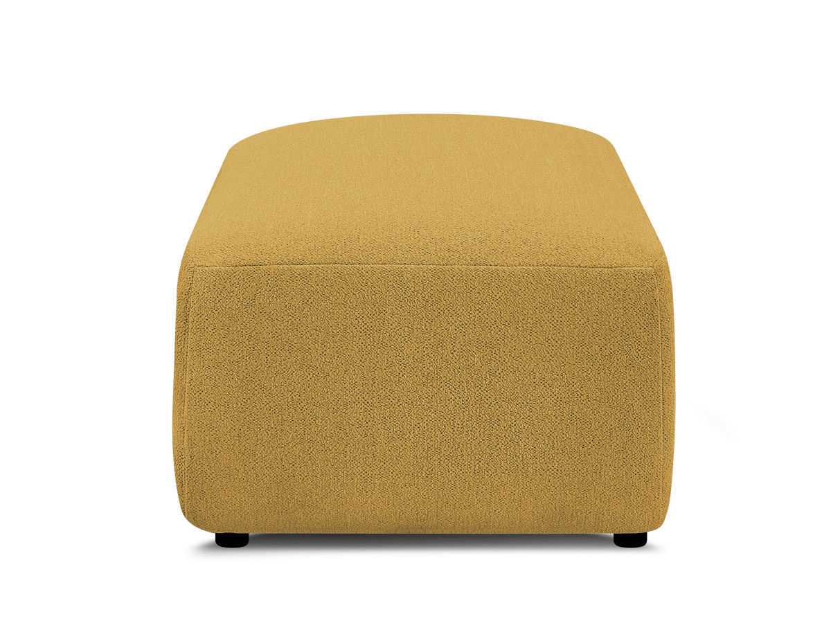 Bobochic Jana Pouf 63 × 114 cm Melange-Stoff Gelb