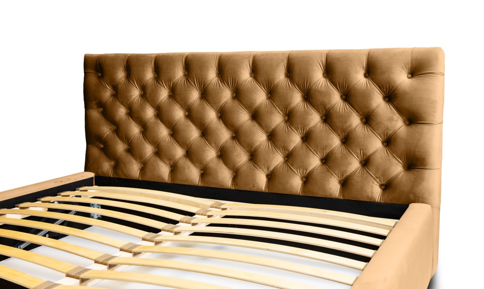 Polsterbett Sento-I Samtstoff 140x200 mit Holzrahmen Magic Velvet 2214