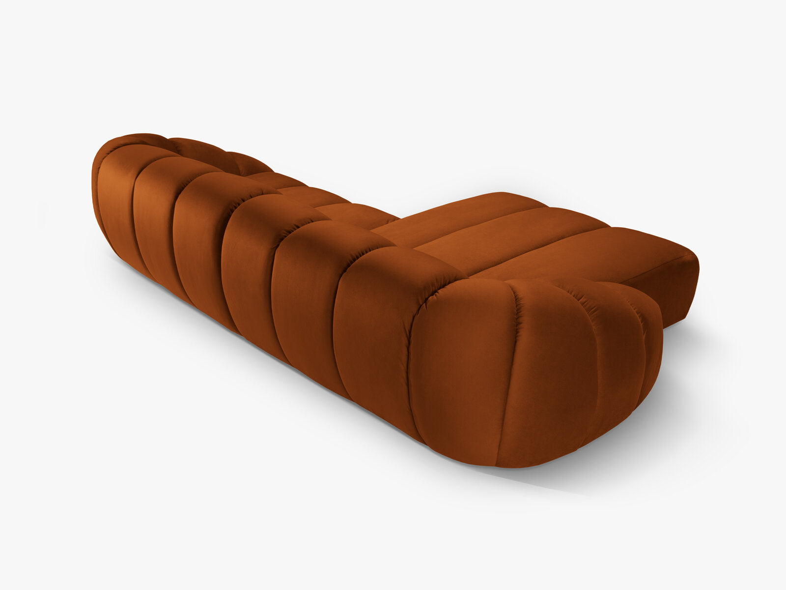 Micadoni Ecksofa Diana 4-Sitzer Links Samt Terrakotta