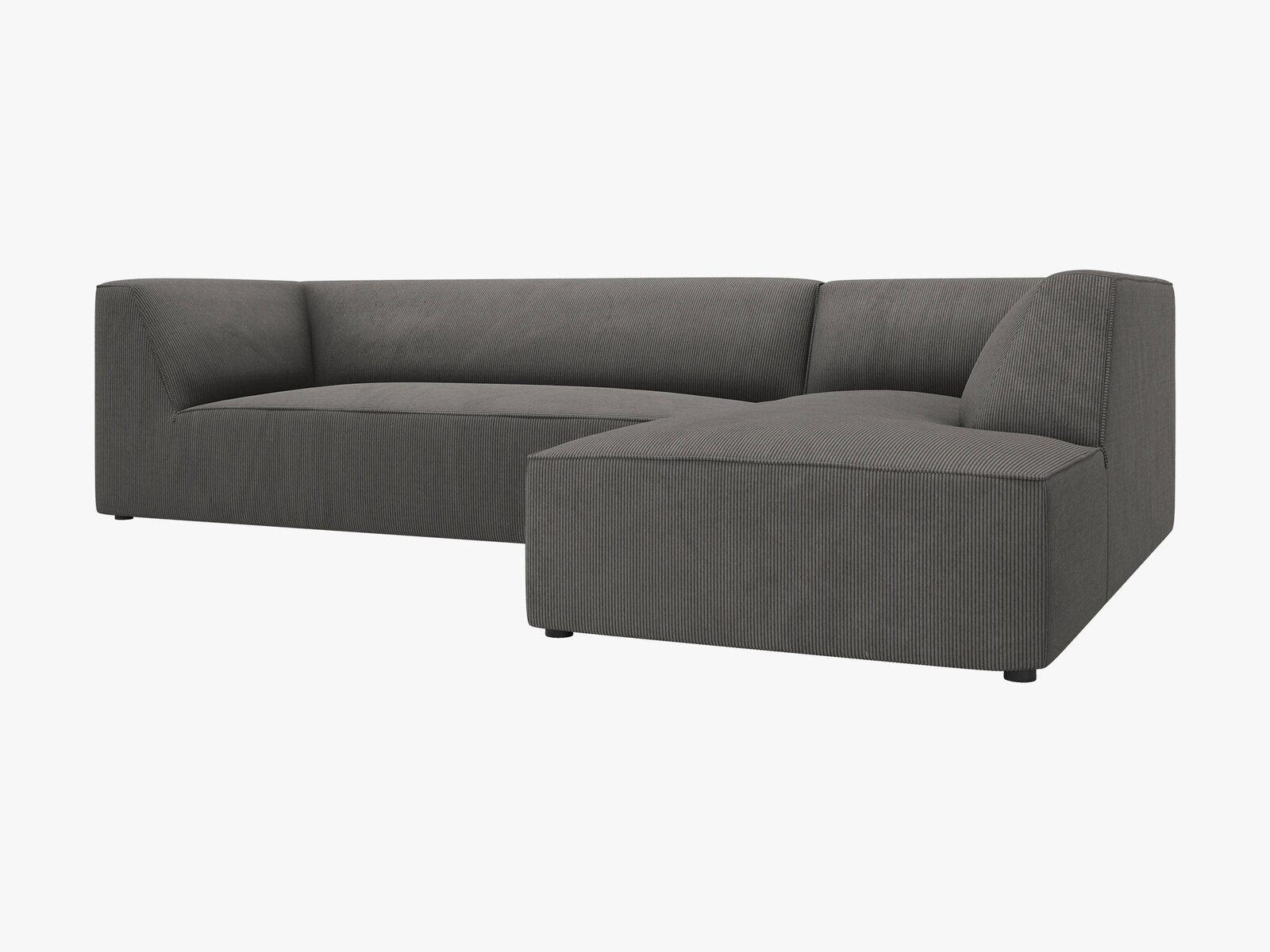 Micadoni 4-Sitzer Modular Sofa Ruby Rechts Kord Scala Dunkelgrau