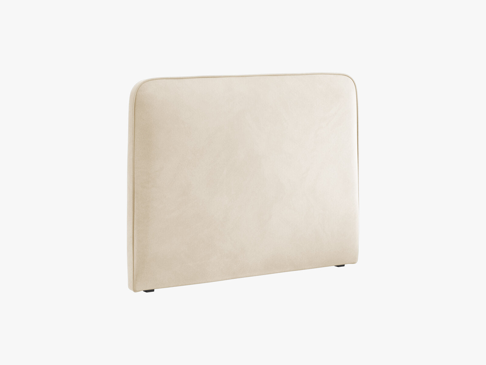 Micadoni Jamie Samtiger Kopfteil 140 cm (H 120 cm) Samt Paris Beige 140x120