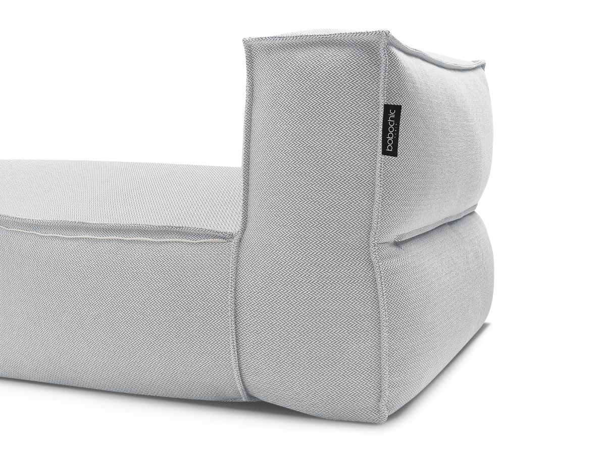 Bobochic Biarritz Méridienne-Modul Melange-Stoff Grau