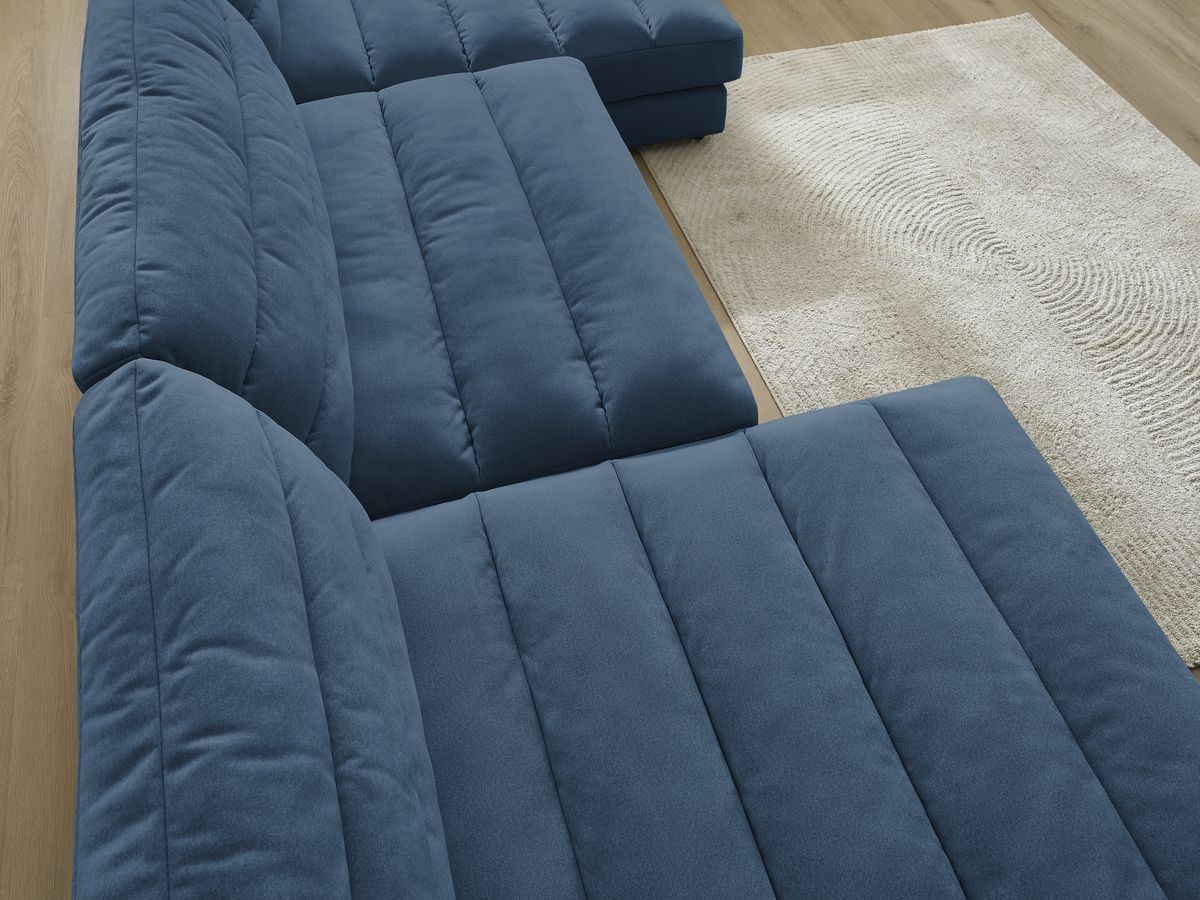 Bobochic Sierra Wohnlandschaft Samt Dunkelblau