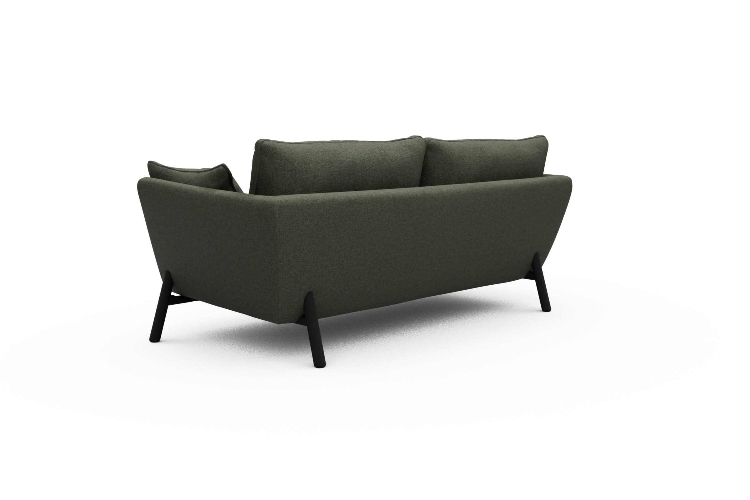 Sofa Emil 2-Sitzer Beinfarbe Eiche Schwarz Sama-Winter-Moss