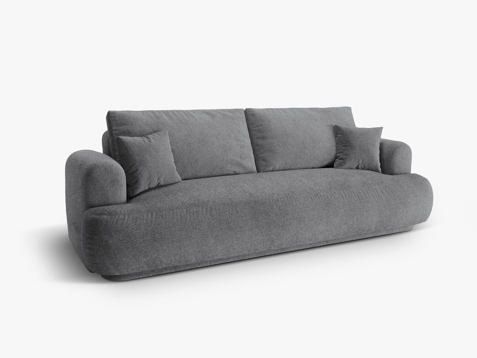 Micadoni Ella Sofa Mit Bettfunktion Und Stauraum Strukturierter Stoff Sorella Grau