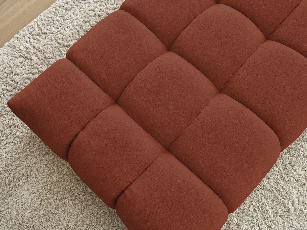 Bobochic Everest Pouf 166 × 100 cm Strukturstoff Orange