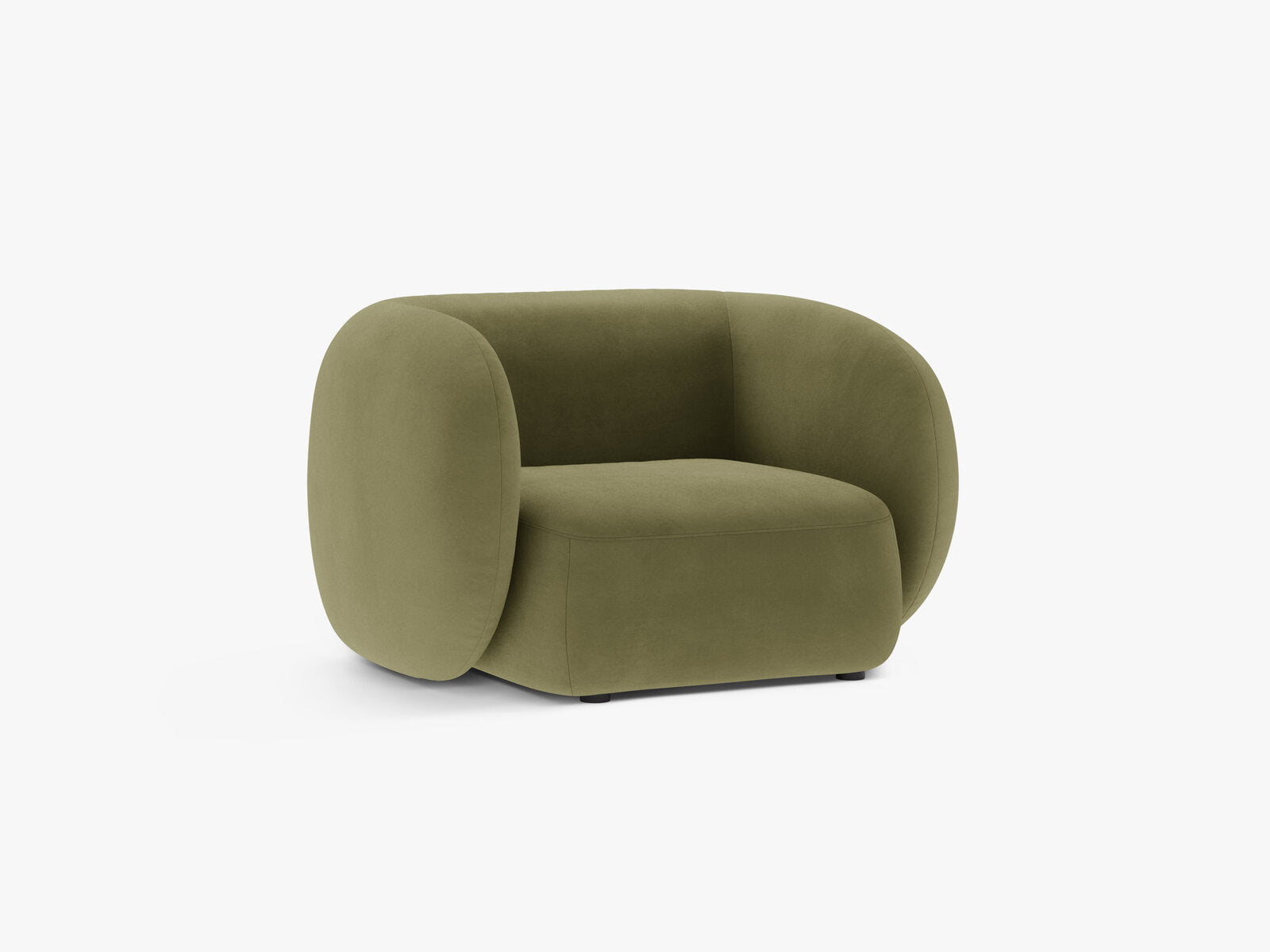 Micadoni Sessel Kate 1-Sitzer Samt Grün