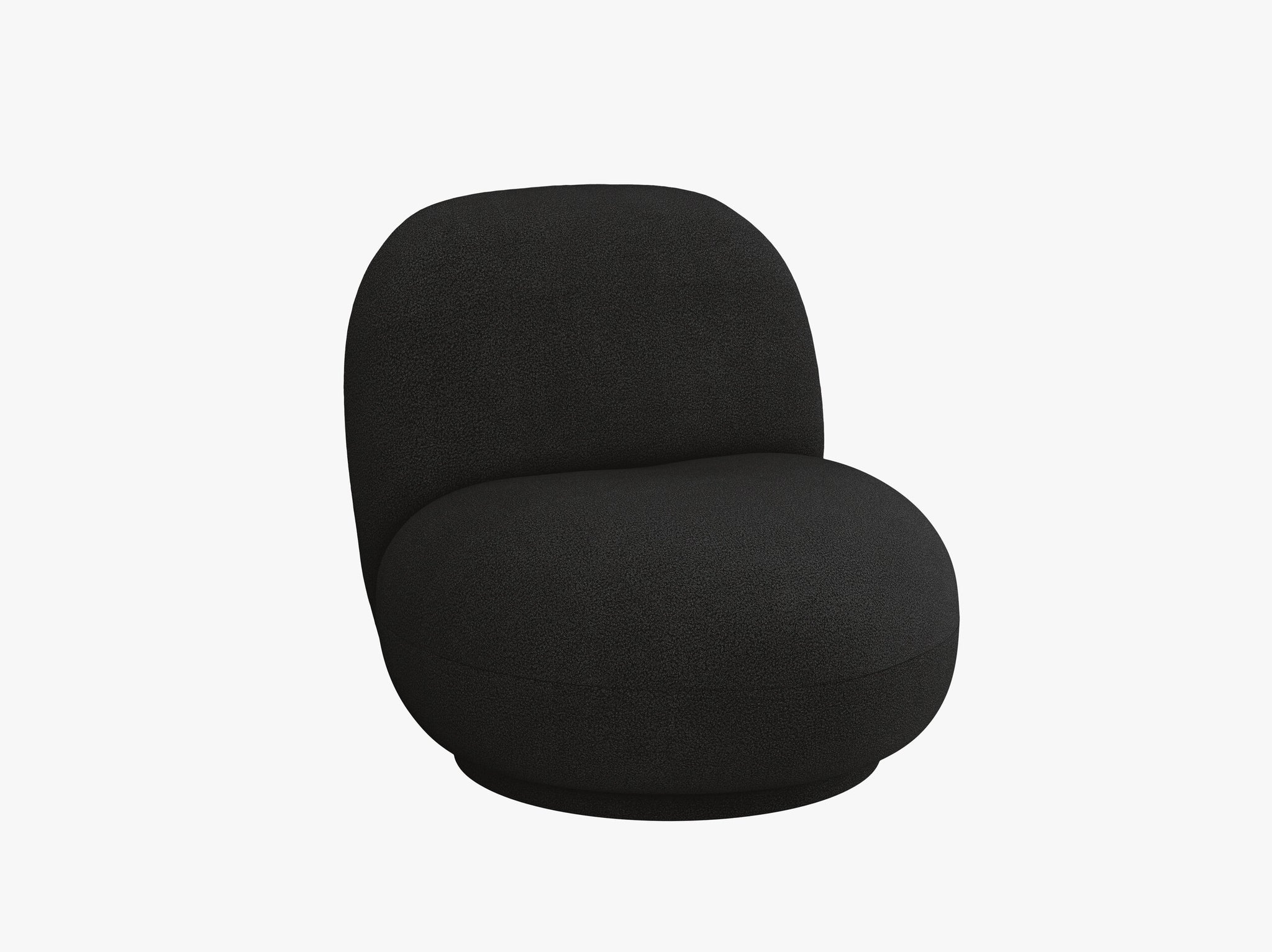 Micadoni Drehbarer Sessel Chuck Boucle Schwarz