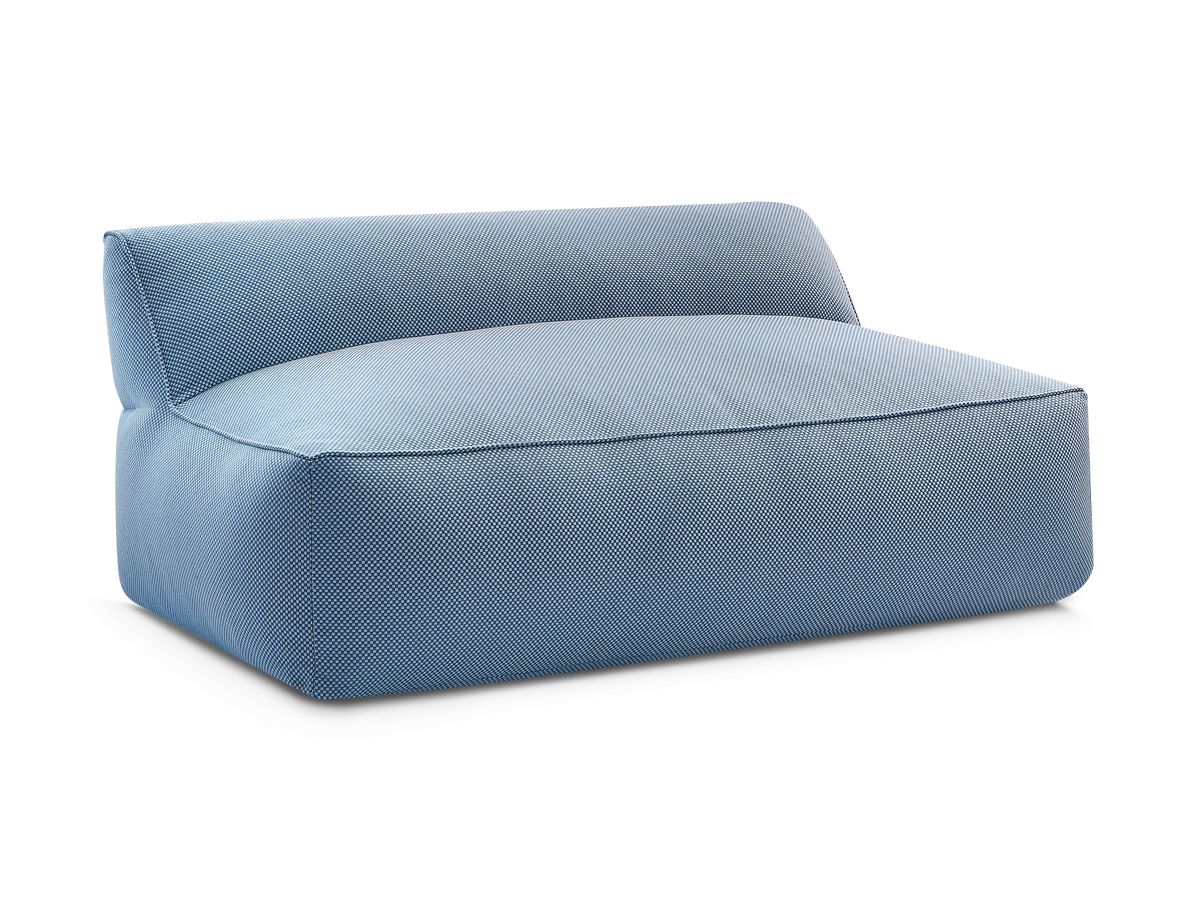 Bobochic Riviera Sofamodul 2-Sitzer Melange-Stoff Dunkelblau