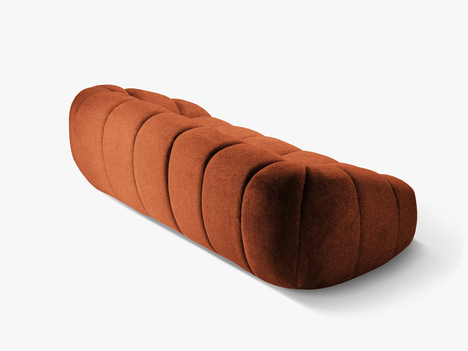 Micadoni Sofa Diana 4-Sitzer Strukturierter Samtstoff Terrakotta