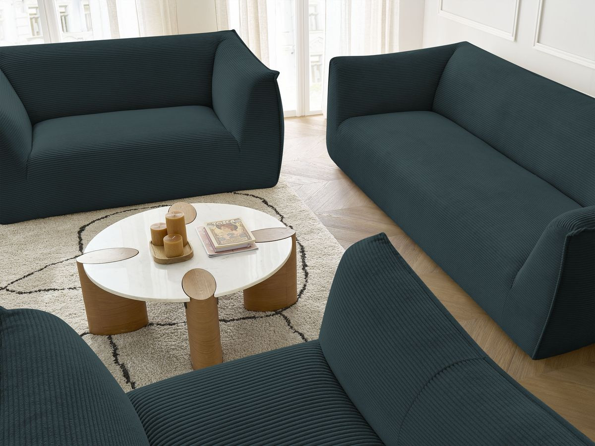 Bobochic Giorgia Sofa 5-Sitzer 534 × 100 cm Cordsamt Dunkelblau