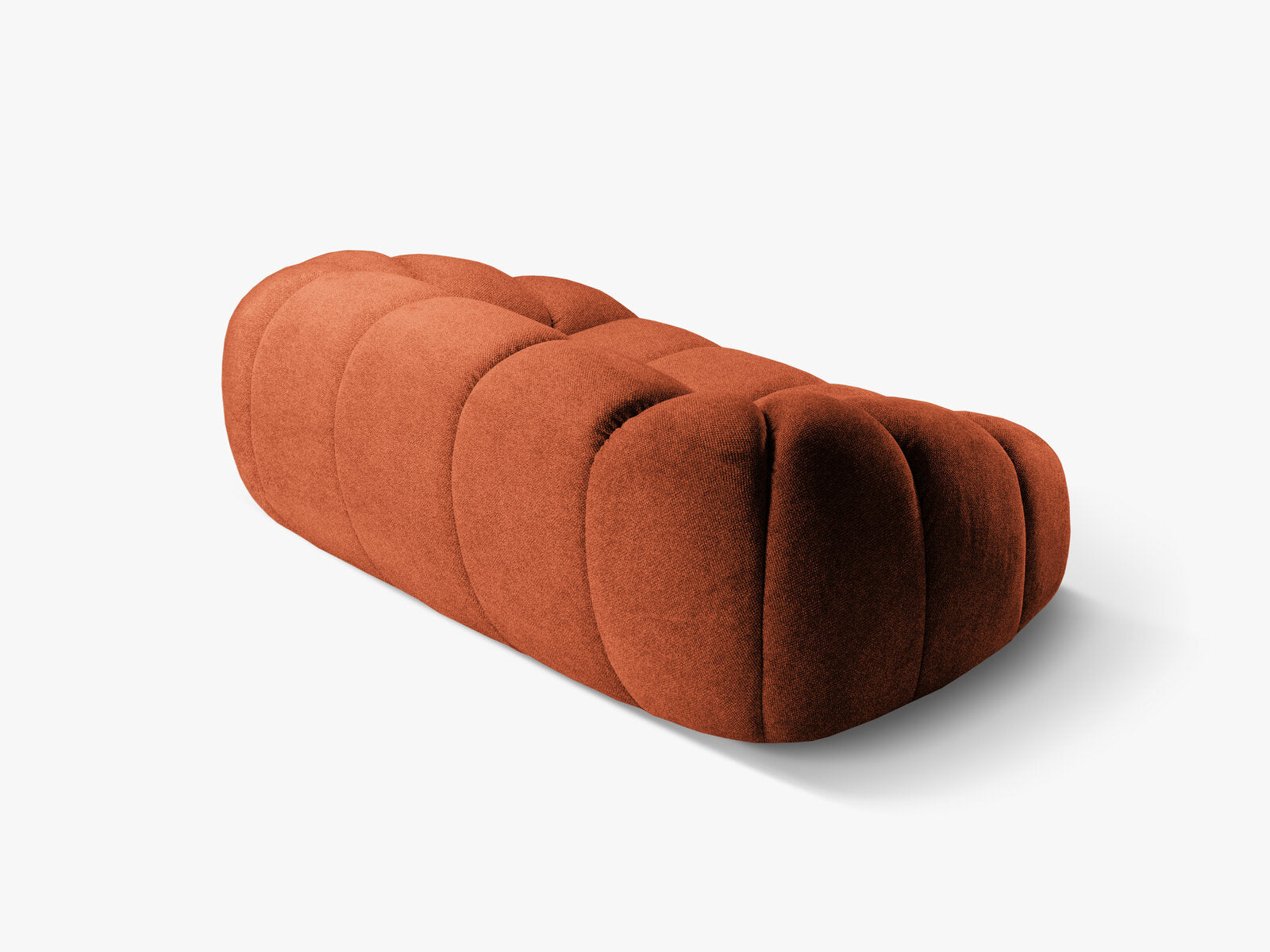 Micadoni Sofa Diana 2-Sitzer Strukturierter Samtstoff Terrakotta