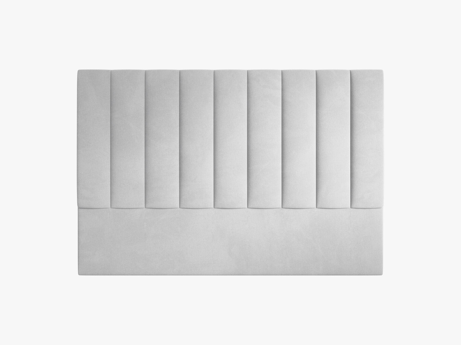 Micadoni Marl Samtiger Kopfteil 140 cm (H 95 cm) Samt Magic Velvet Hellgrau 180x95