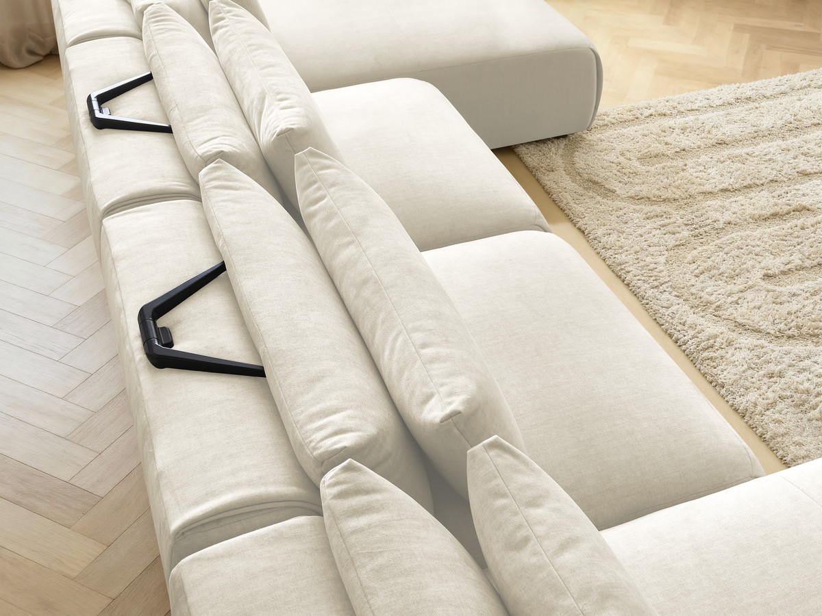 Bobochic Jana Wohnlandschaft Samt Beige