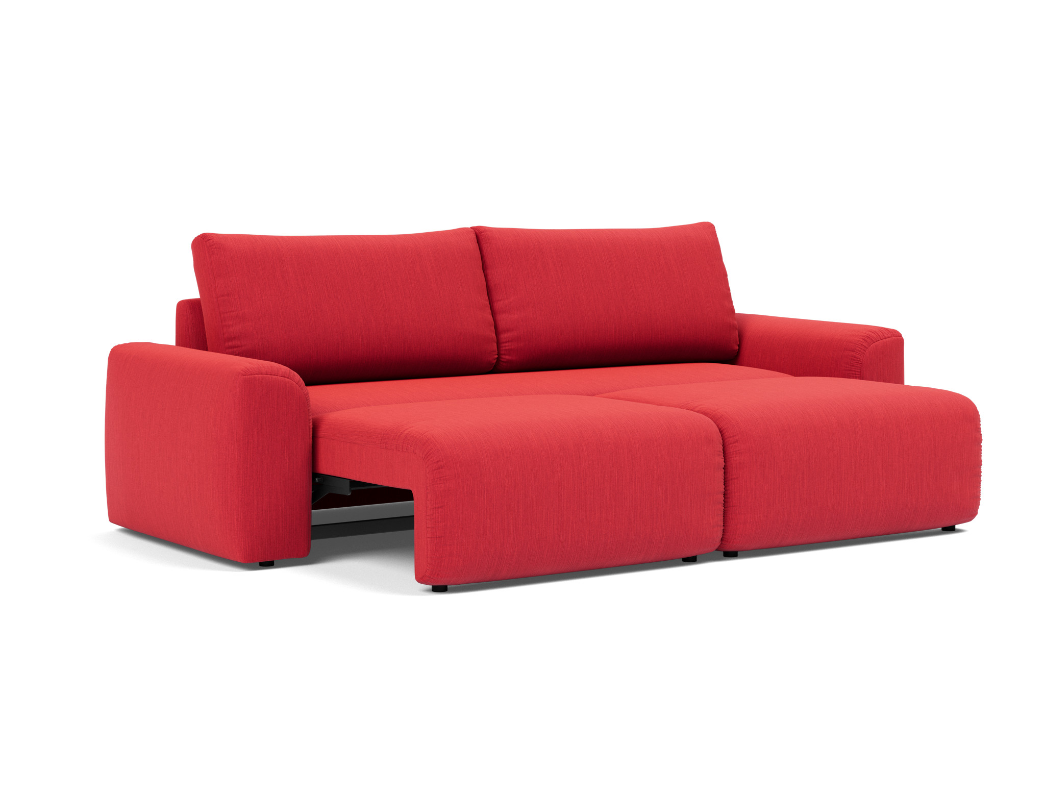 Schlafsofa Norum mit Chunky-Armlehnen Flachgewebe Elegance 511-Red