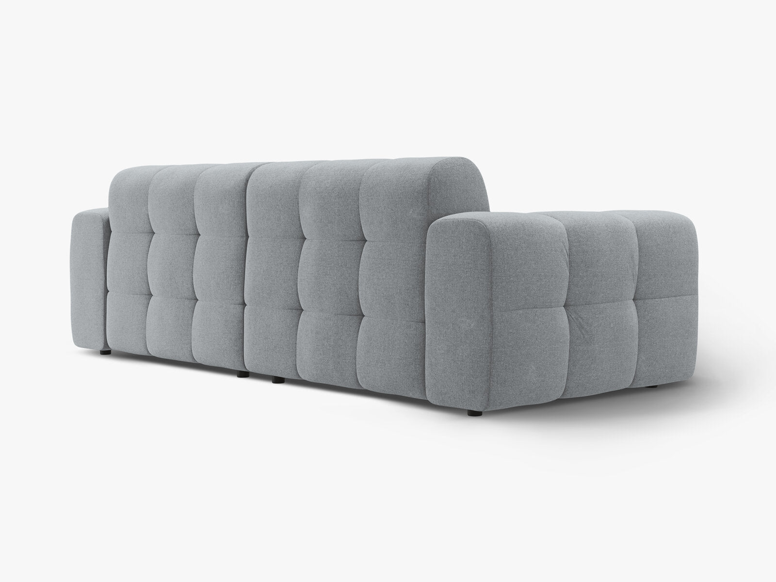 Micadoni Sofa Kendal 4-Sitzer Strukturierter Stoff Platinum