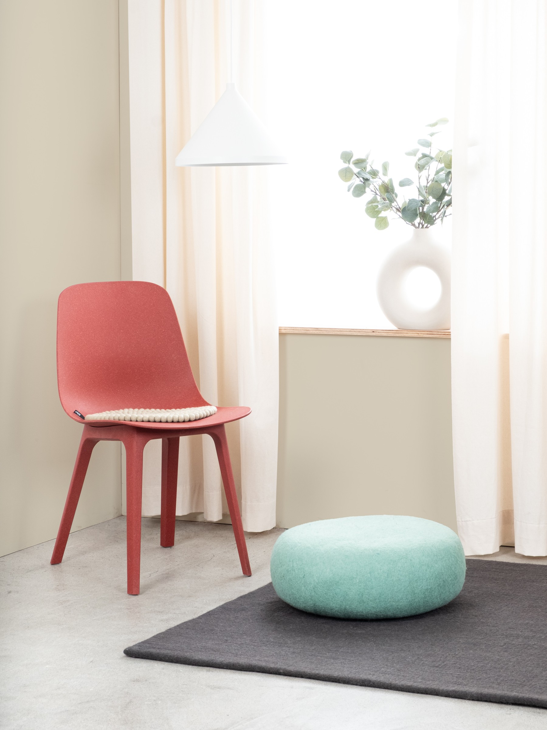 myfelt Fine Colour Pouf Türkis Ø 38 x 14 cm