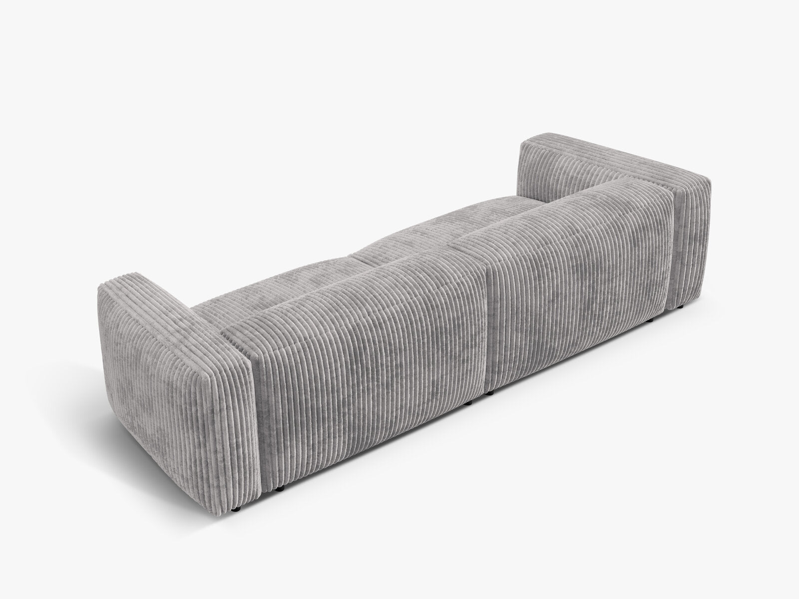 Micadoni Sofa Martina 4-Sitzer Kord Tilia Hellgrau