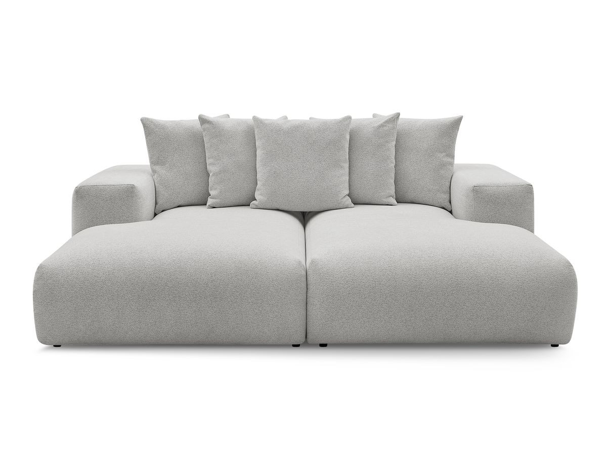 Bobochic Voltaire Sofa 4-Sitzer 248 × 170 cm Melange-Stoff Hellgrau