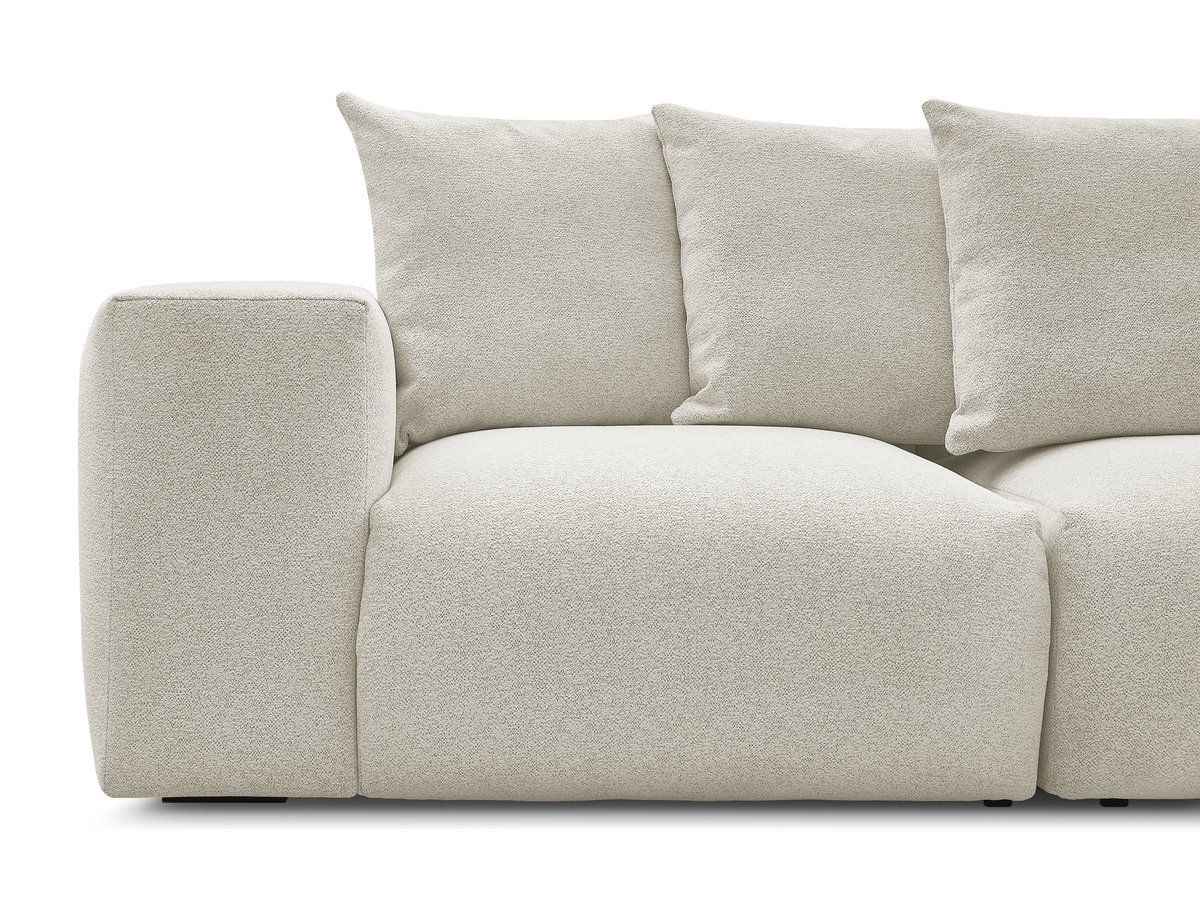 Bobochic Voltaire Sofa 3-Sitzer 248 × 100 cm Melange-Stoff Weiß