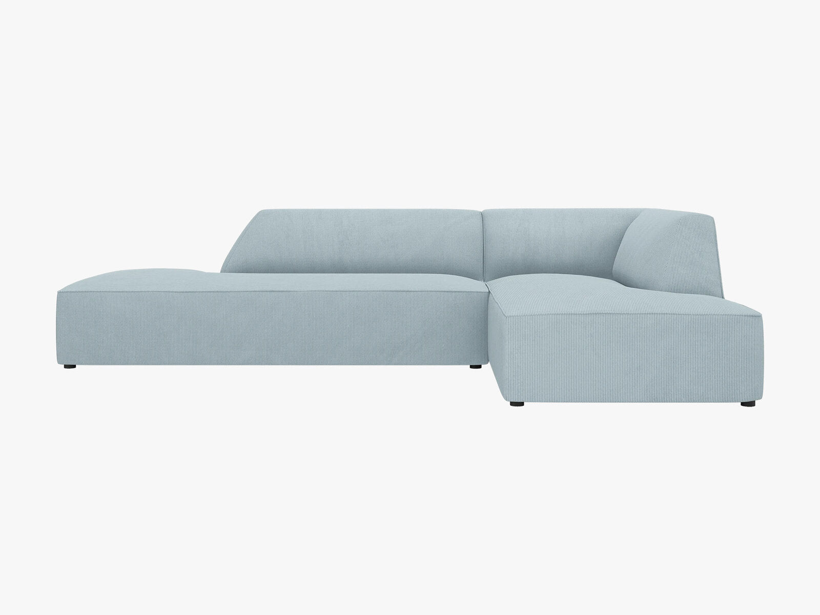 Micadoni Ecksofa Ruby 4-Sitzer Rechts Kord Scala Hellblau