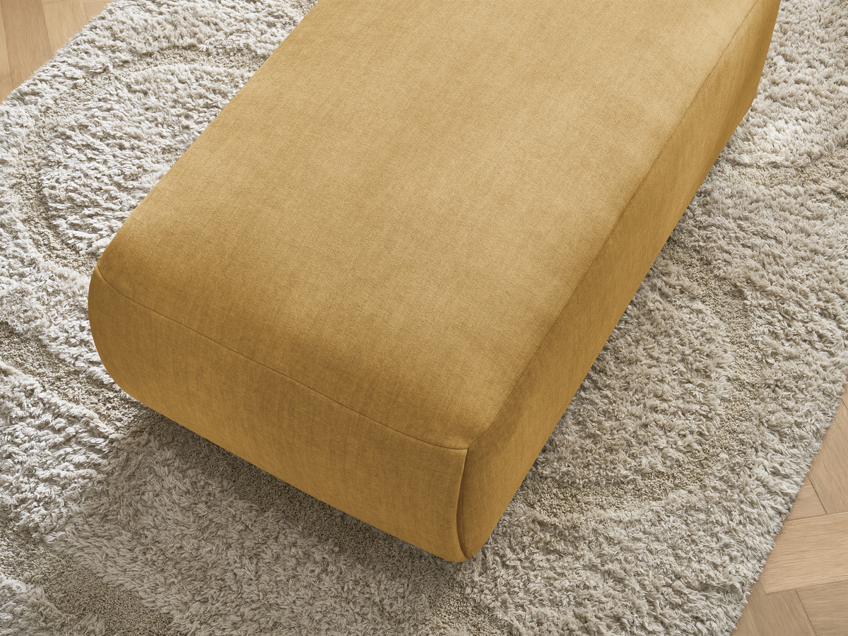 Bobochic Jana Pouf 63 × 114 cm Samt Gelb
