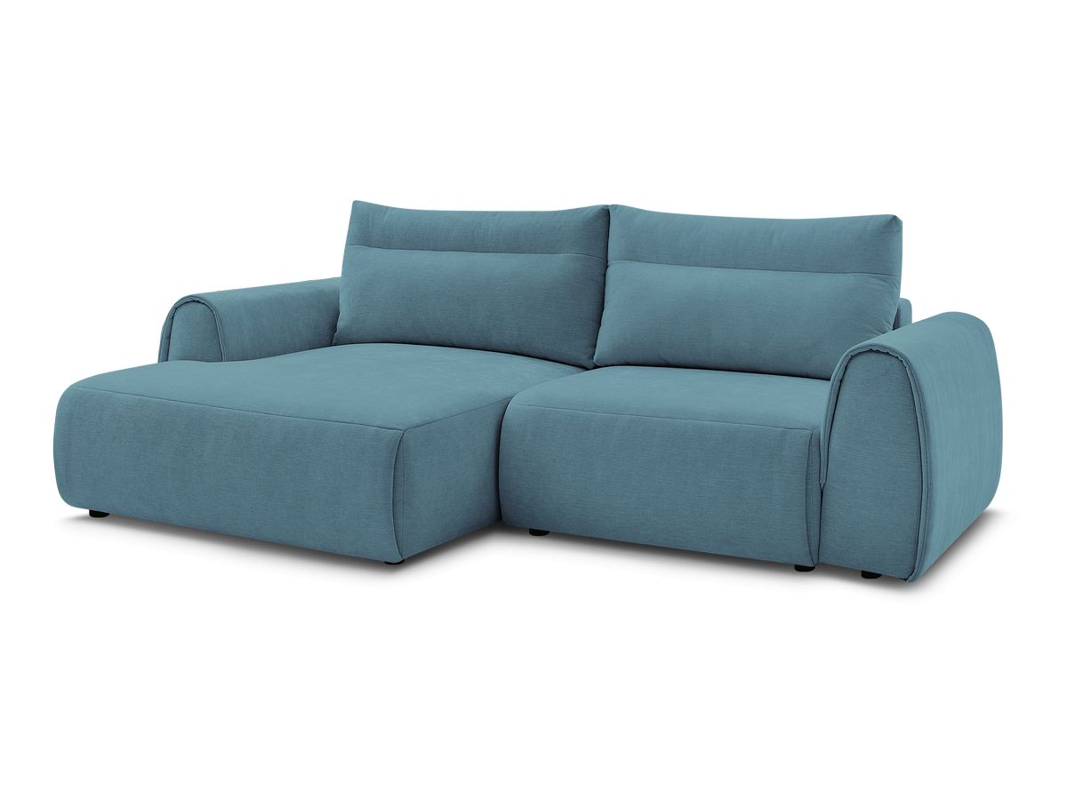 Bobochic Aden Ecksofa 246 × 152 cm Stoff Hellblau Ecke links