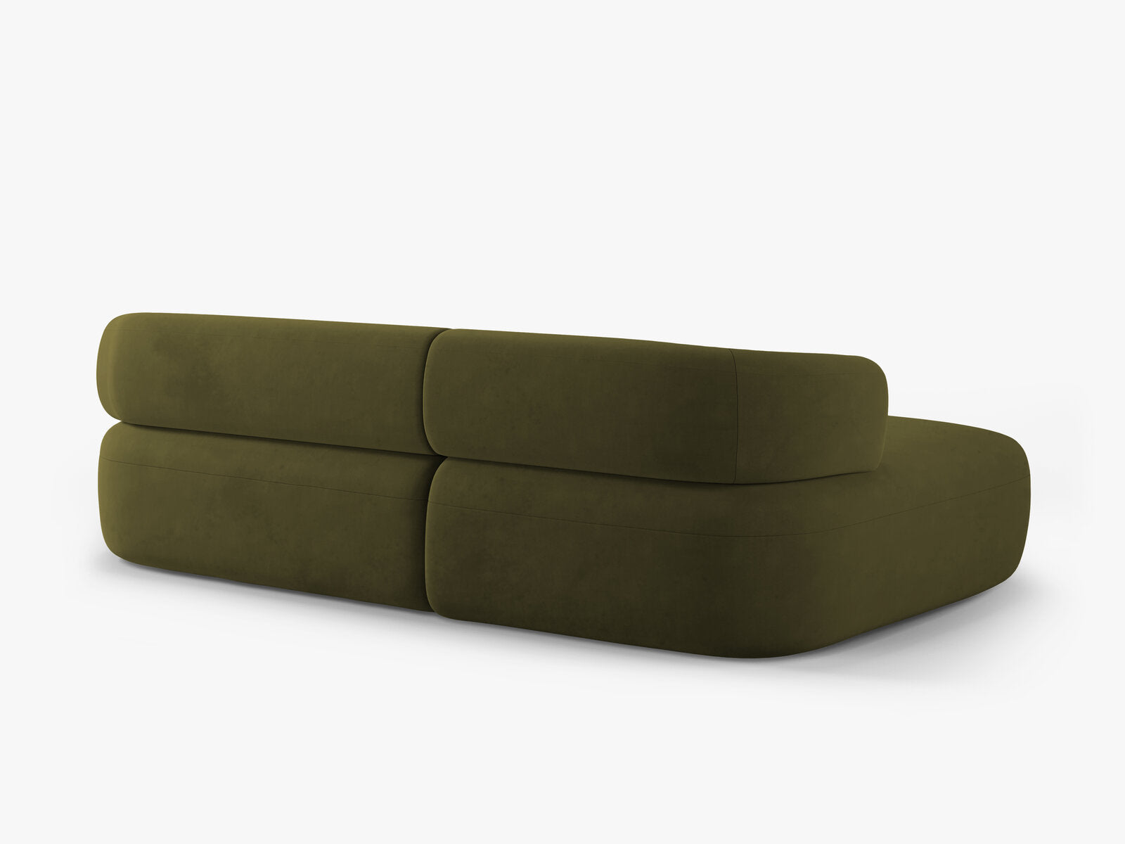 Micadoni 5-Sitzer Ecksofa Jenny Links Samt Salvador Grün