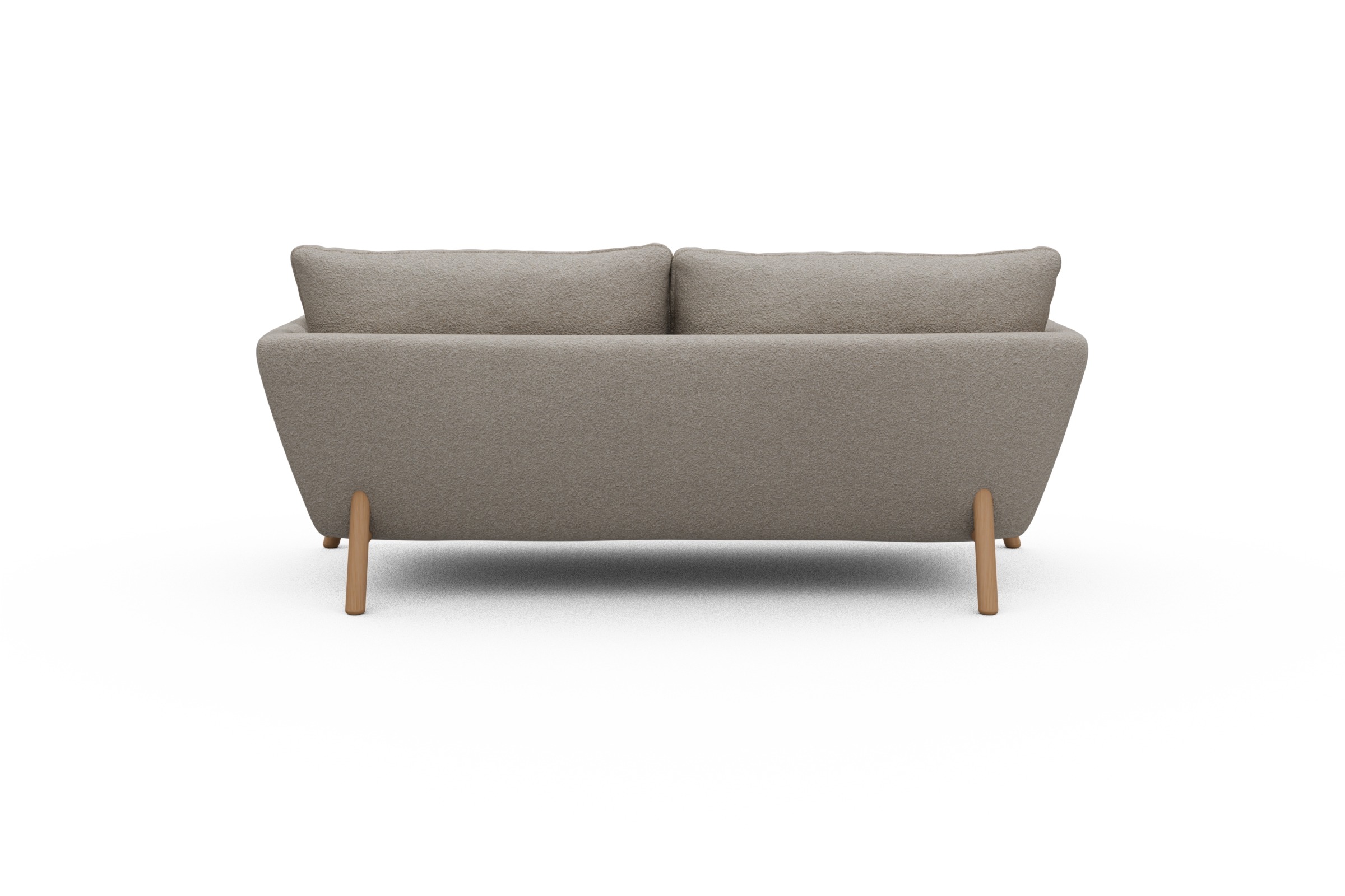 Sofa Emil 2-Sitzer Beinfarbe Eiche Natur Aivi-Lace-Beige