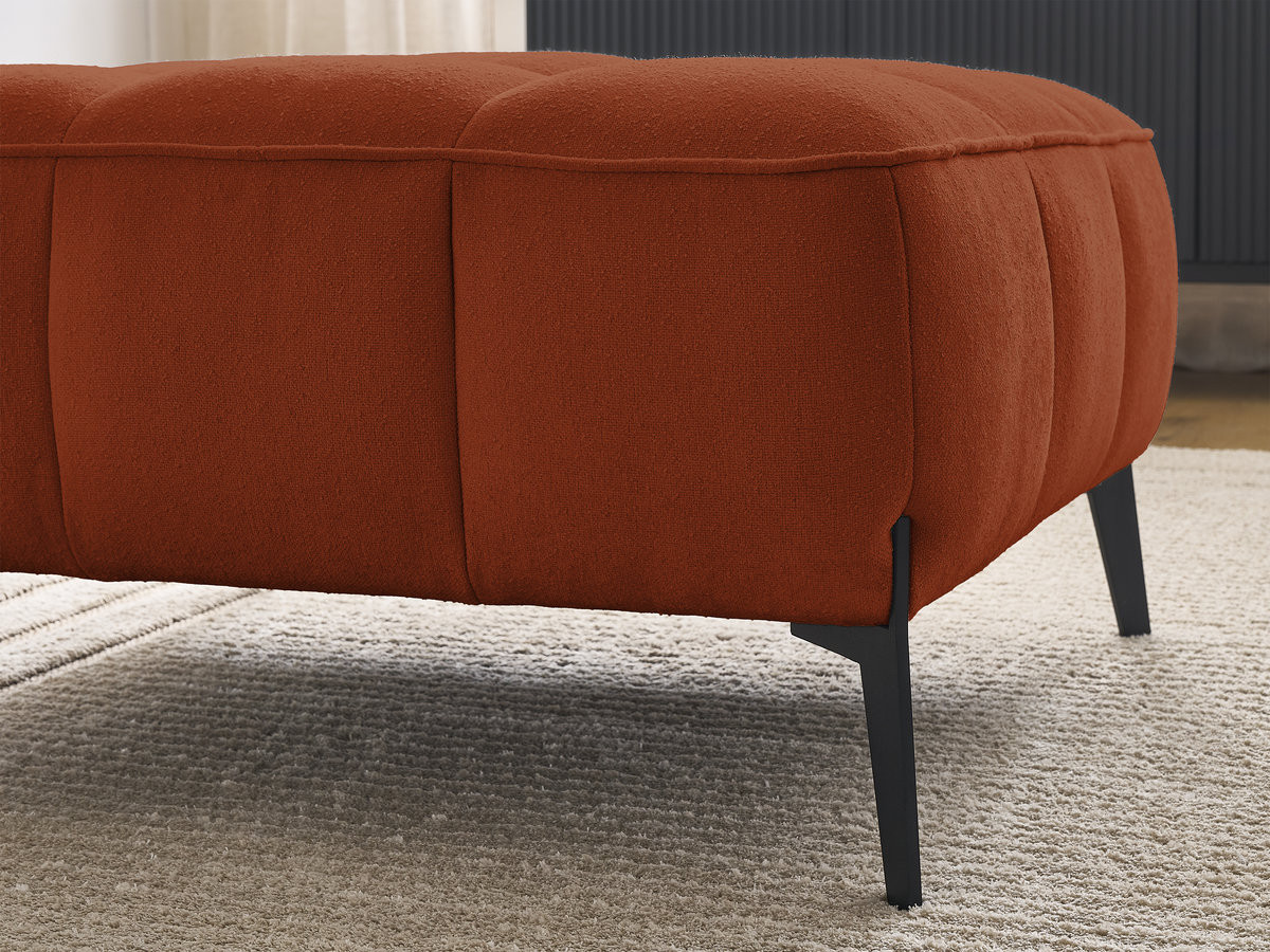 Bobochic Anis Pouf Strukturstoff Orange