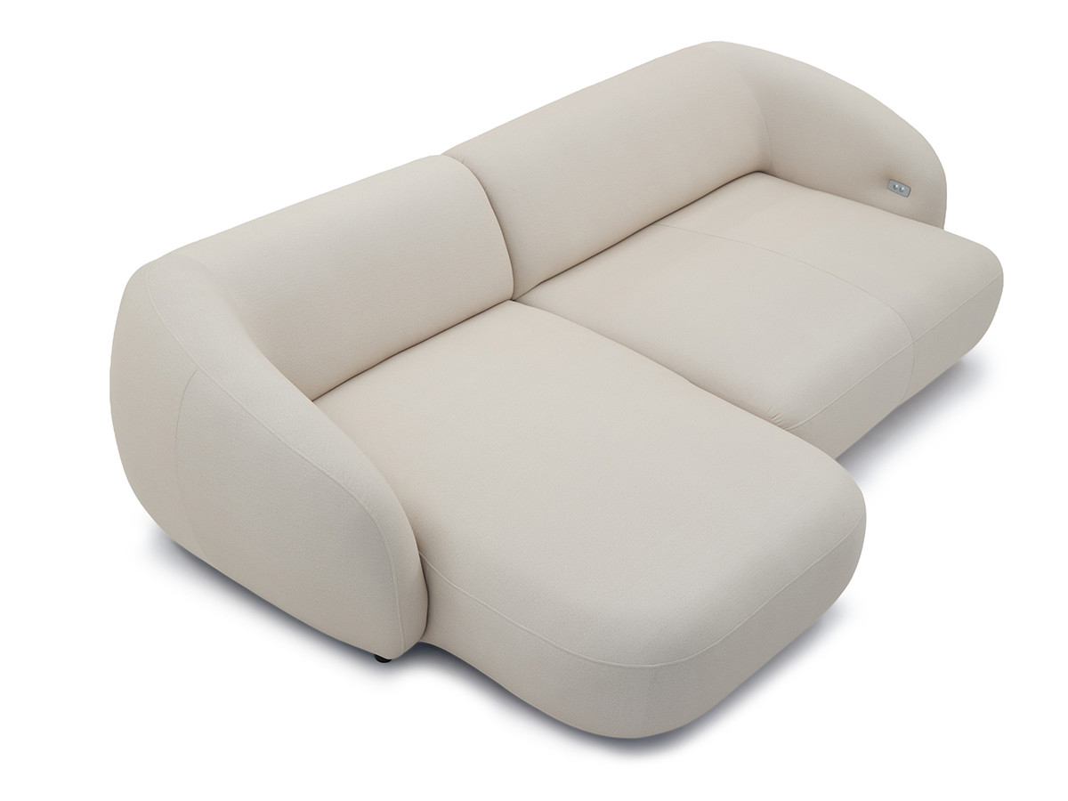 Bobochic Halo Ecksofa mit Schlaffunktion Stoff Beige Ecke links