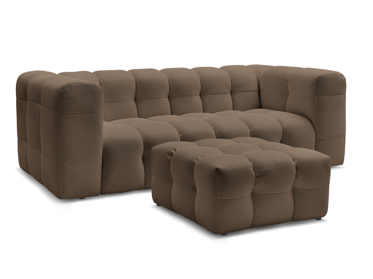 Bobochic Cloud Sofa 4-Sitzer mit Pouf Mesh-Stoff Braun