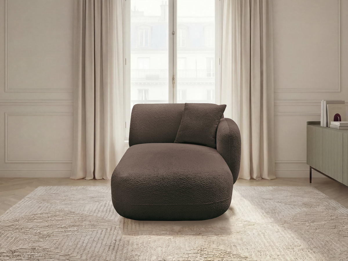 Bobochic Anda Méridienne-Modul Chenille Braun Ecke rechts
