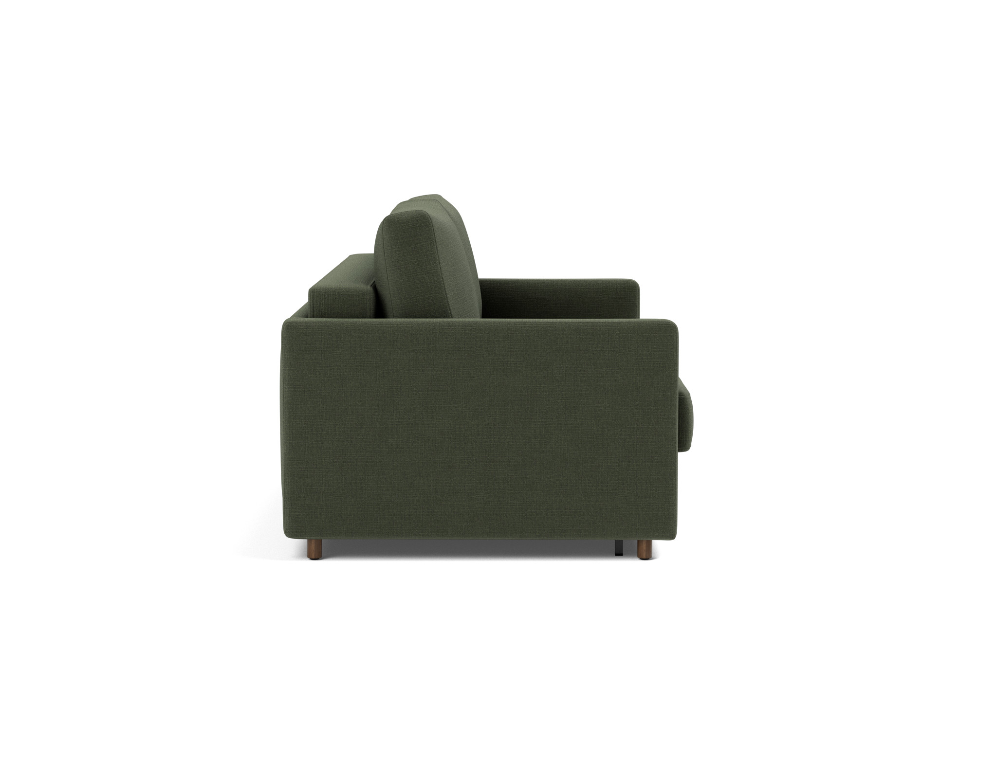 Schlafsofa Neah mit Slim-Armlehnen 160 Chenille Esina 413-Olive-Green