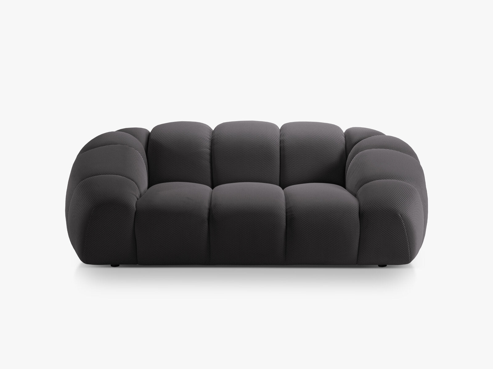 Micadoni Sofa Diana 2-Sitzer 3D-Stoff Espresso